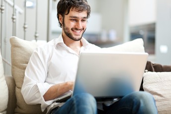 Man on a Computer